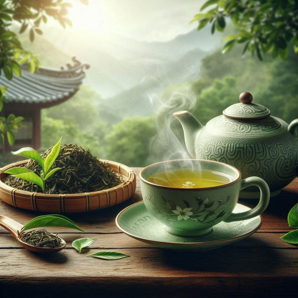 Uống chè xanh vào buổi sáng