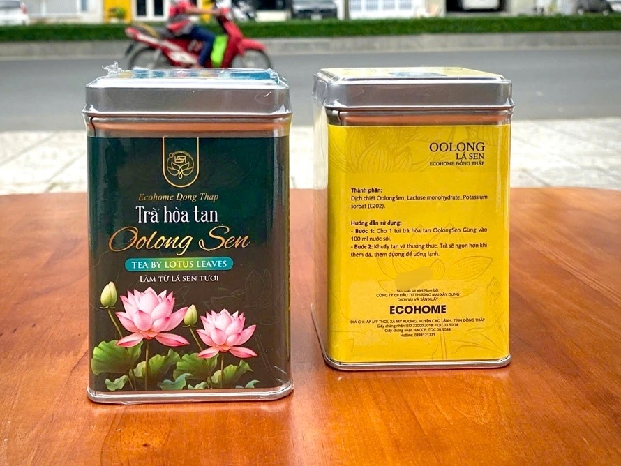 Trà hòa tan oolong sen