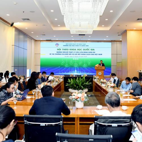 Hội Thảo Khoa Học Quốc Gia Những Vấn Đề Pháp Lý Của Liên Minh Châu Âu Về Thị Trường ESG Mới Nổi Và Gợi Mở Chính Sách Cho Việt Nam