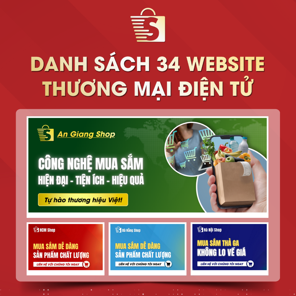Danh Sách Website TMĐT Của 34 Tỉnh Thành Việt Nam